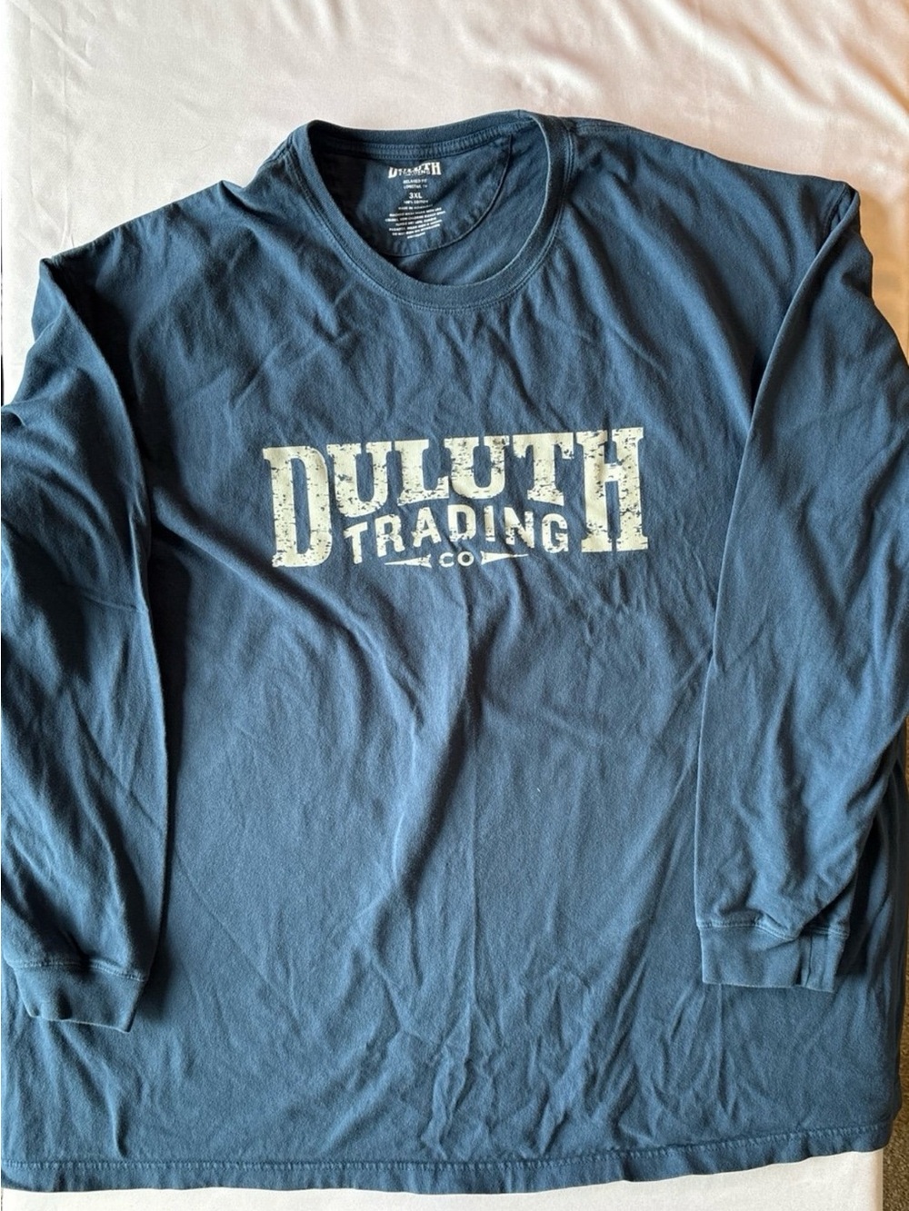 Duluth Trading Co Navy Long Sleeve Graphic Tee
